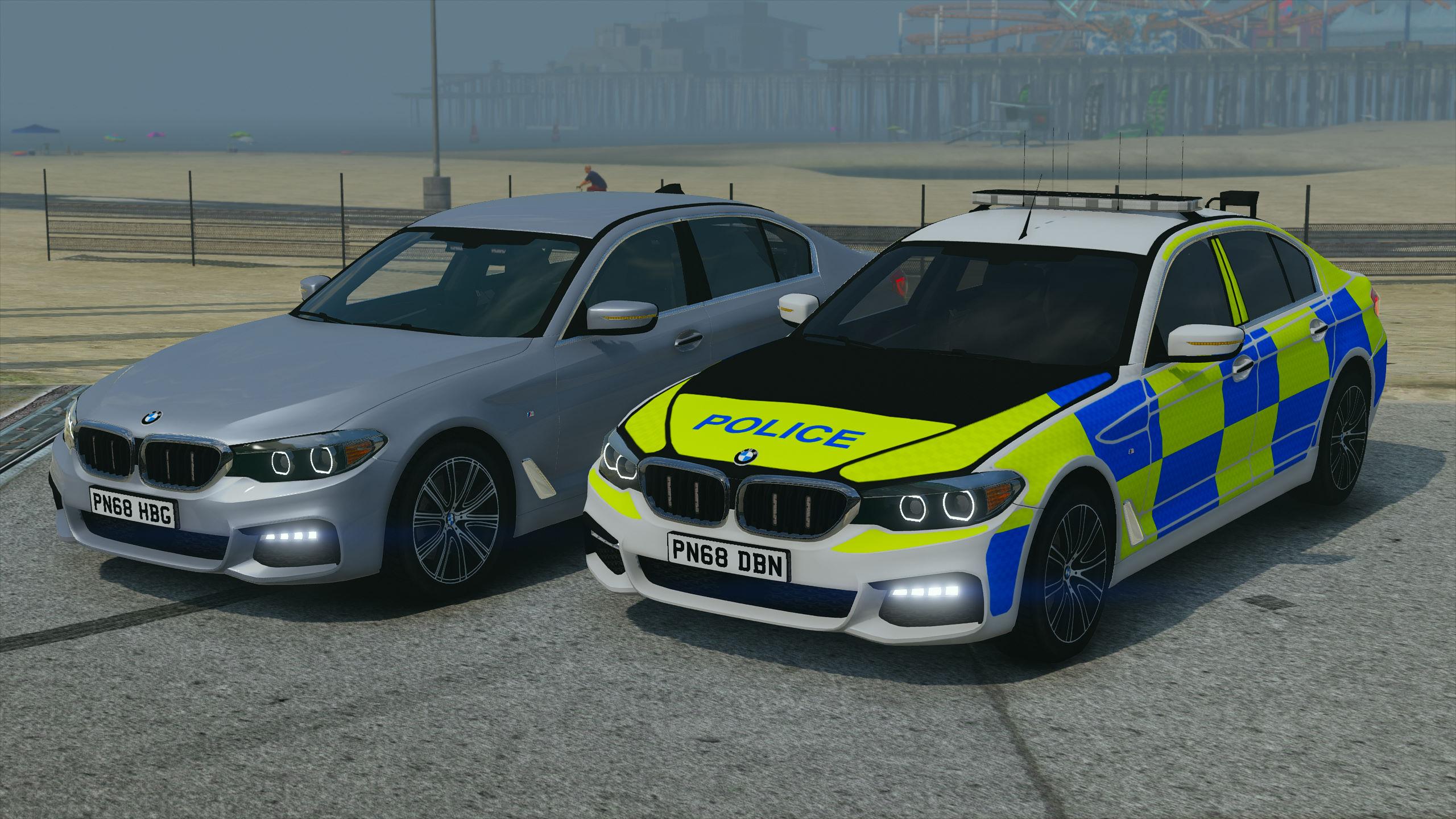 Police Bmw 540i Xdrive Marked And Unmarked Els Pack [replace Els